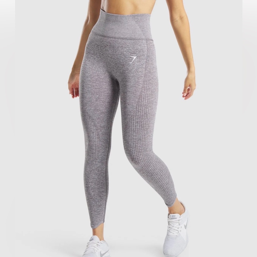 Gymshark Seamless High-Waist Leggings - Heather Gray M